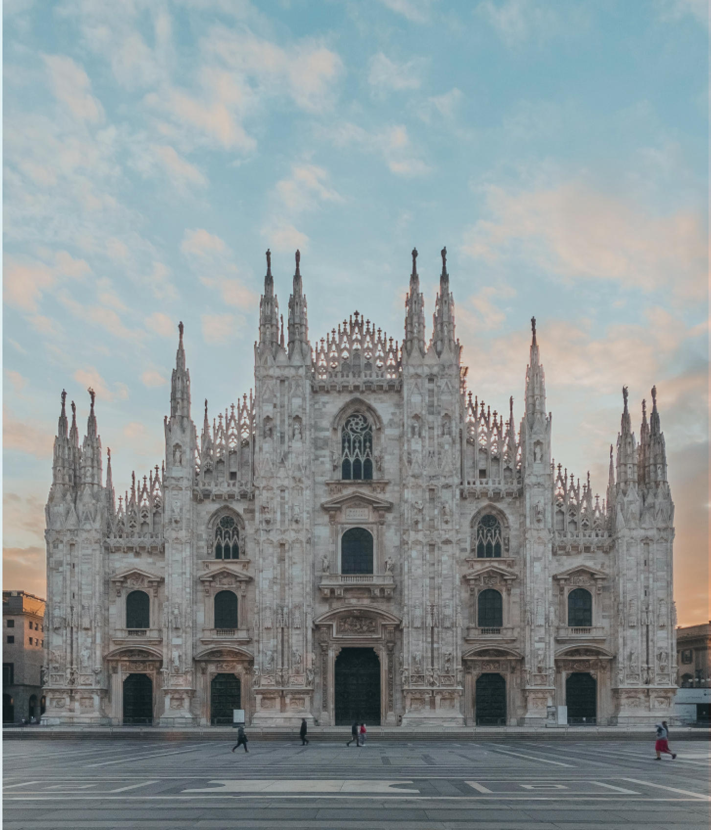 La facciata del Duomo di Milano